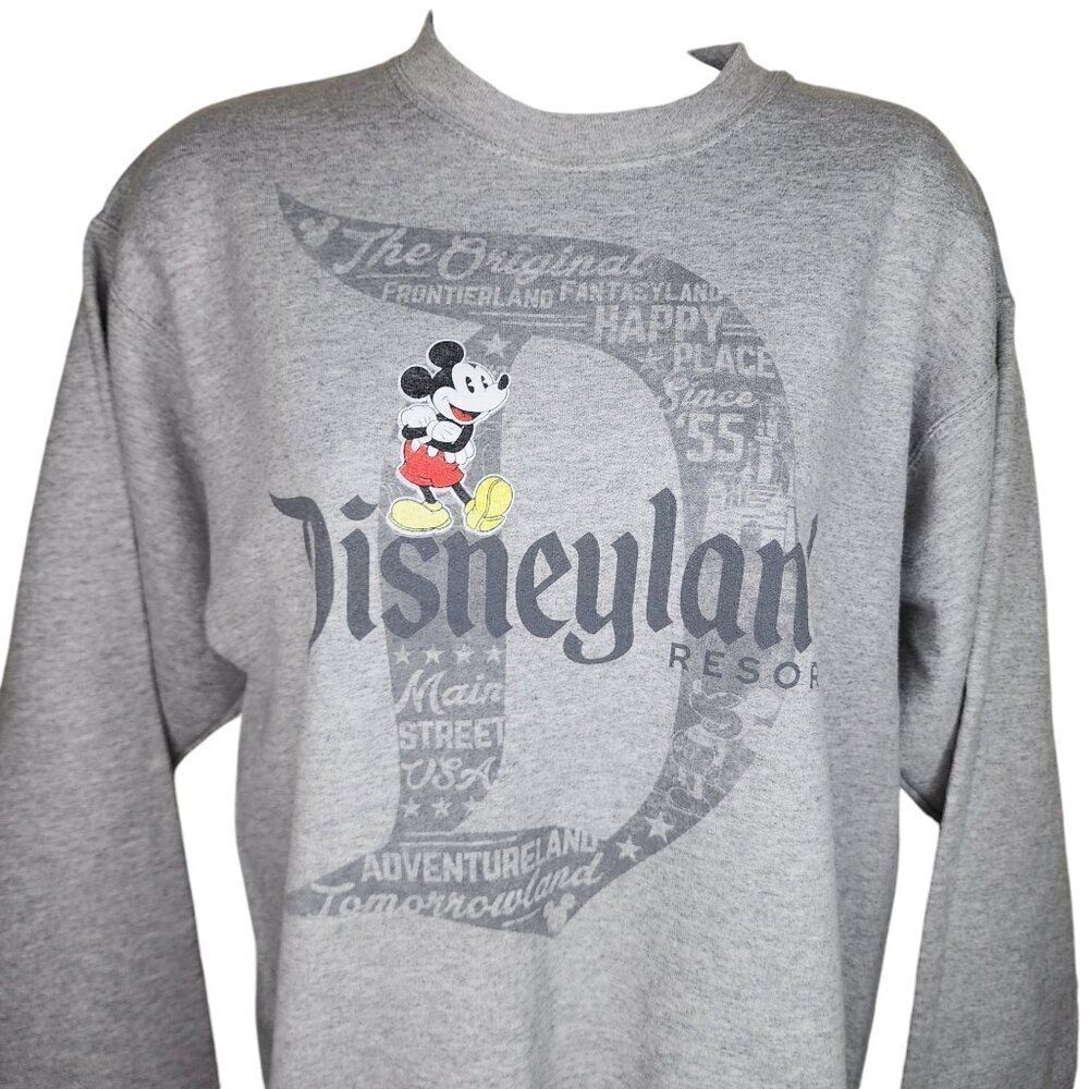 Vintage 90s Disneyland Resort Crewneck Pullover Sweatshirt Womens S Gray